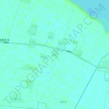 Topografische kaart 马庄, hoogte, reliëf