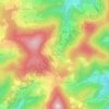 Topografische kaart Monchanin, hoogte, reliëf