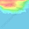 Topografische kaart Cape Agulhas, hoogte, reliëf