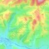 Topografische kaart La Croix de l'Orme, hoogte, reliëf