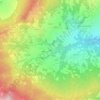 Topografische kaart Metti, hoogte, reliëf