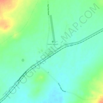Topografische kaart Yunta, hoogte, reliëf