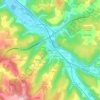 Topografische kaart Meyrinas, hoogte, reliëf