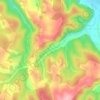 Topografische kaart Combel de Moncuq et Lesquillol, hoogte, reliëf
