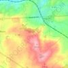 Topografische kaart La Vautrie, hoogte, reliëf