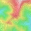 Topografische kaart Monte Caludranza, hoogte, reliëf