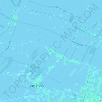 Topografische kaart Middelkoop, hoogte, reliëf