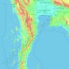 Topografische kaart จังหวัดประจวบคีรีขันธ์, hoogte, reliëf