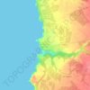 Topografische kaart Zambujeira do Mar, hoogte, reliëf