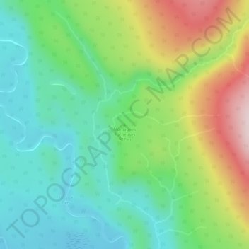 Topografische kaart Rocky Mountains, hoogte, reliëf