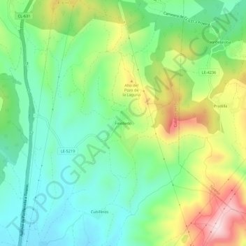Topografische kaart Finolledo, hoogte, reliëf