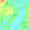 Topografische kaart Latteridge, hoogte, reliëf