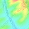 Topografische kaart Le Chaponnat, hoogte, reliëf
