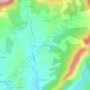 Topografische kaart Les Pignets, hoogte, reliëf
