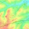 Topografische kaart La Bruyere, hoogte, reliëf