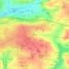 Topografische kaart Les Pérrines, hoogte, reliëf