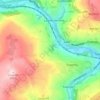 Topografische kaart Boulderclough, hoogte, reliëf