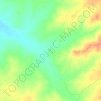 Topografische kaart Los Cabezudos, hoogte, reliëf