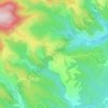 Topografische kaart Cédat, hoogte, reliëf