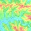 Topografische kaart Gouardéré, hoogte, reliëf