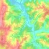 Topografische kaart Formigal, hoogte, reliëf