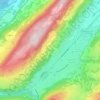 Topografische kaart Au Mont, hoogte, reliëf