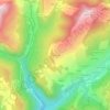 Topografische kaart Mont Caly, hoogte, reliëf