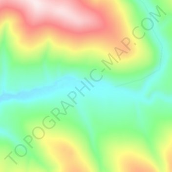 Topografische kaart Clear Creek, hoogte, reliëf