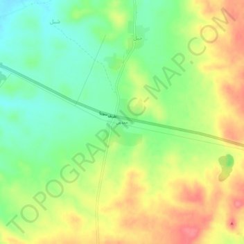Topografische kaart Hamdun, hoogte, reliëf
