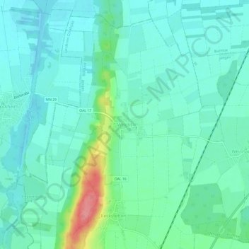 Topografische kaart Weicht, hoogte, reliëf
