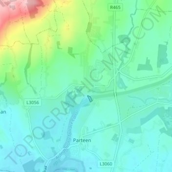 Topografische kaart Ardnacrusha, hoogte, reliëf