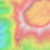 Topografische kaart Raung, hoogte, reliëf