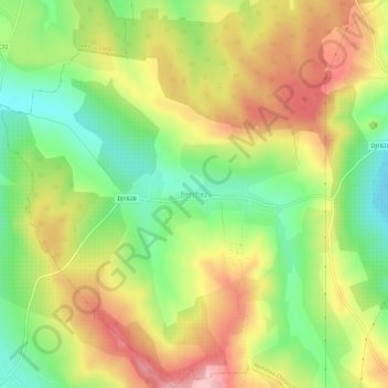 Topografische kaart Berchez, hoogte, reliëf