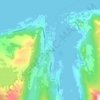 Topografische kaart Brattvåg, hoogte, reliëf