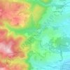Topografische kaart Rochepradière, hoogte, reliëf