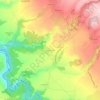 Topografische kaart Rauret-Bas, hoogte, reliëf