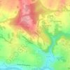 Topografische kaart Les Pieds Bots, hoogte, reliëf