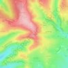 Topografische kaart Les Justices, hoogte, reliëf