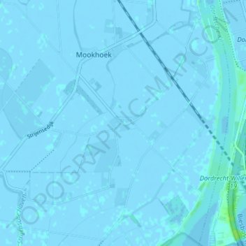 Topografische kaart Schenkeldijk, hoogte, reliëf