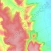 Topografische kaart Les Grandes Vallées, hoogte, reliëf