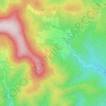Topografische kaart Schwyz, hoogte, reliëf