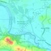 Topografische kaart Overy, hoogte, reliëf
