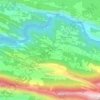 Topografische kaart Topići, hoogte, reliëf