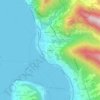 Topografische kaart Pregasso, hoogte, reliëf