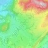 Topografische kaart Les Bourins, hoogte, reliëf
