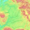 Topografische kaart Transylvania, hoogte, reliëf