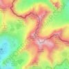 Topografische kaart Tête Rousse, hoogte, reliëf