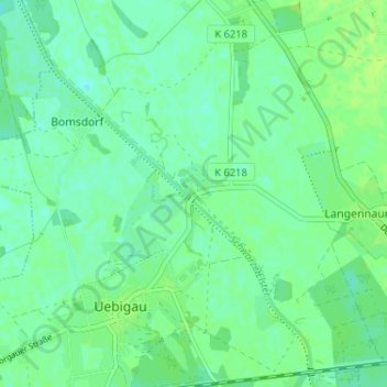 Topografische kaart München, hoogte, reliëf