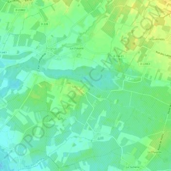 Topografische kaart Le Logis de Mons, hoogte, reliëf
