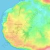 Topografische kaart Le Pré Bellet, hoogte, reliëf